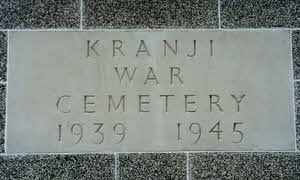 Engraved block: Kranji War Cemetery 1939 1945