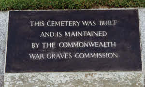 Sign in the cemetery