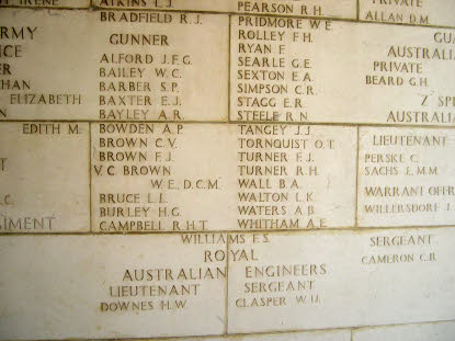 A panel in the memorial