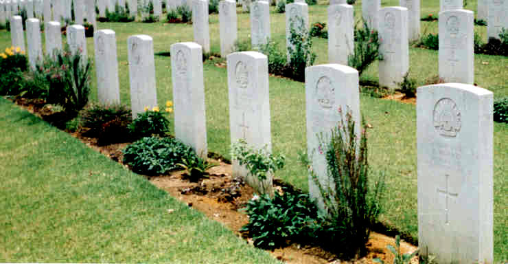 The graves of 10 members of 