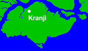 Map of Singapore Showing Kranji